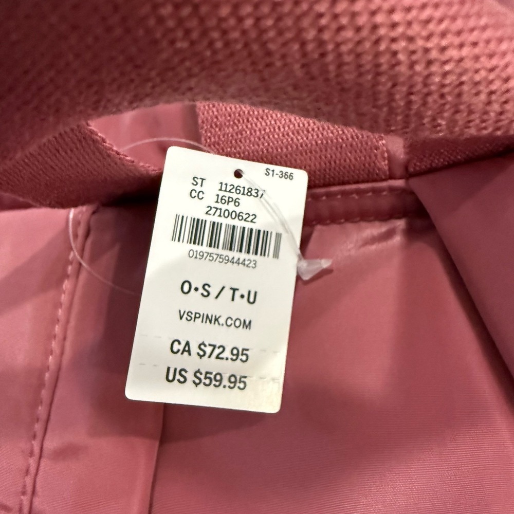Victoria's Secret PINK Nylon Cargo Backpack Soft Begonia Adjustable Strap - Picture 9 of 10
